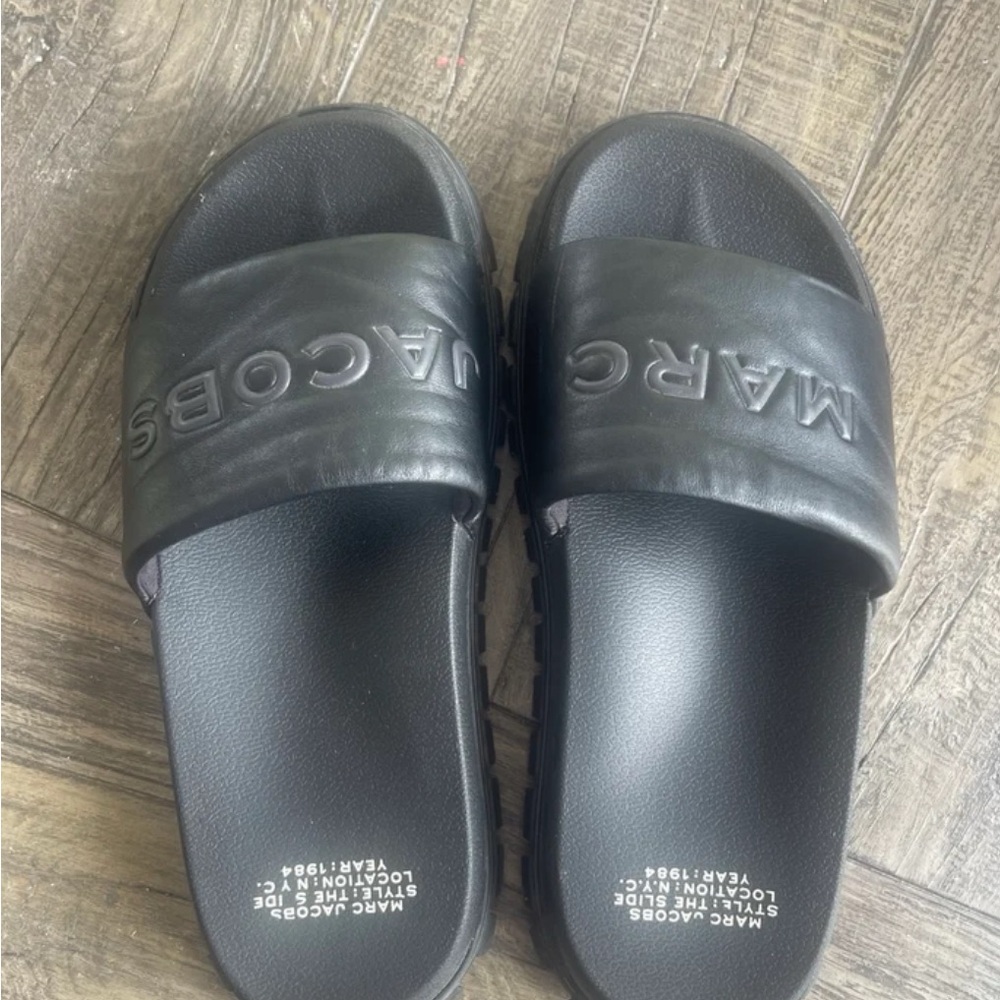 Marc Jacobs Black Slide Sandals